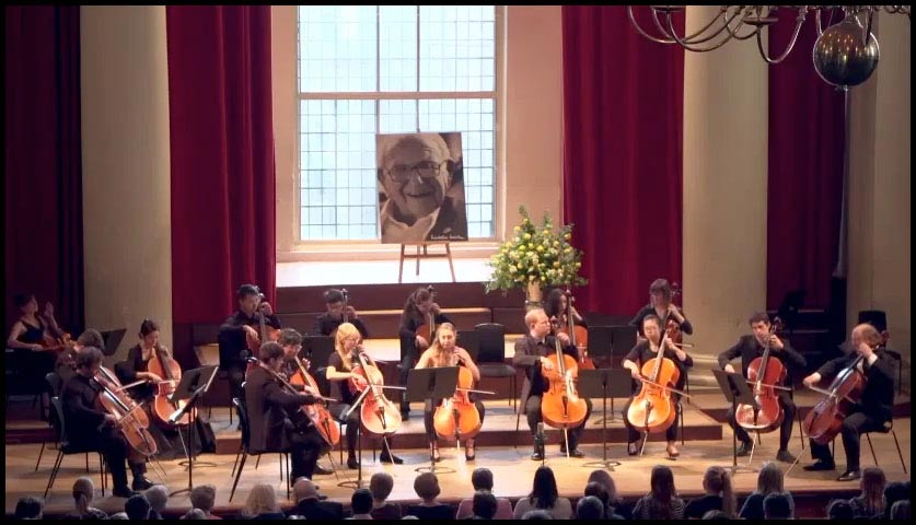 Alexander Baillie and Birmingham Cello Students